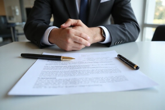 Legal documents and agreement signing